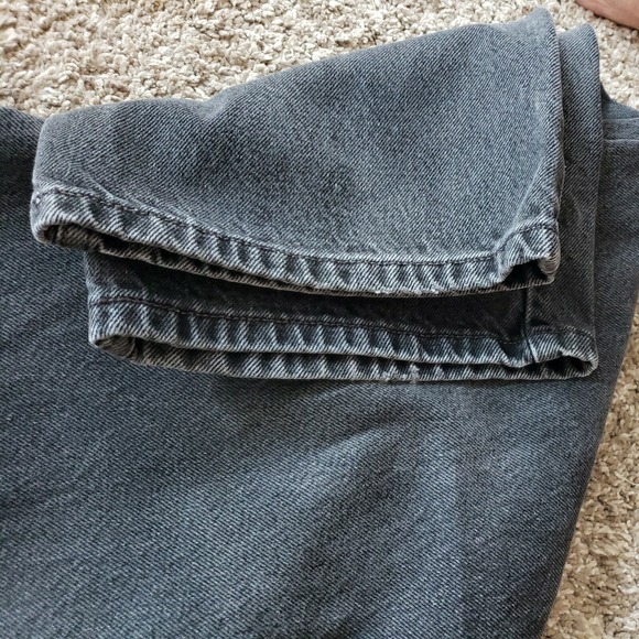 Levis 505 Regular Mens Medium Wash Black Size 36x30 Straight Leg - Picture 3 of 7